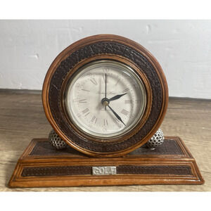 Golf Winchester Richard Ward Designer Desk Mantel Shelf Clock 9" X 6" Inches